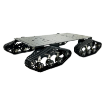 로봇 서스펜션 크롤러 모터 체인 바퀴 RC 타이어 카, 블랙(12V37 코드플레이트130)+제어키트