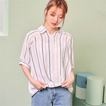 반에이크 오 여성용 히렌스트라이프셔츠