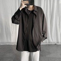 [KIKKA]여름 오버핏 셔츠 남성 캐주얼 홍대 강남 스타일 패션 피플