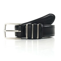 미니포커스 소가죽 남성 수동 슬림 벨트 MFB201-BK