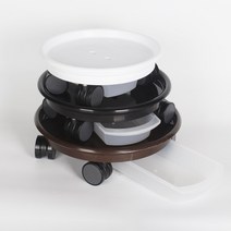 순둥이네화분 화분 받침 롤러 원형 받침 3호~9호, 검정색