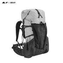 65L 그레이 블랙 경량 초경량 백팩킹 하이킹 배낭 등산, 체크 그레이, 스몰 벨트 75cm 이하