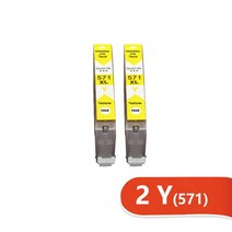 잉크 카트리지 프린터잉크 재생토너 PGI 570 CLI 571 Cannon Pixma MG5750 MG5751 MG5752 MG5753 MG6850 MG7750 MG6853 MG, [07] 2 Y(571)