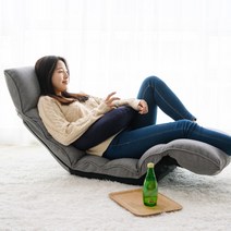 풍원 1인용 안락의자 42단조절 리클라이너 등받이좌식의자 좌식의자, 그레이