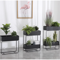 TANC 플랜트 박스 실내 화분 받침대 진열 선반 블랙60CM, 1단 높이 60cm 블랙