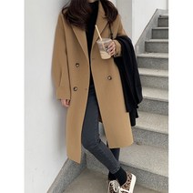 세미 루즈핏 롱코트 트렌치 슬립 테일러드 모직 램스울 톰보이 퍼프 빅사이즈 클래식