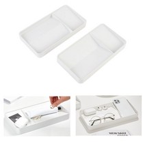 책상정리 소품트레이, 화이트, 상세페이지 참조