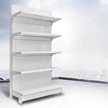 수퍼 매대 편의점 스탠드 진열대 상품 매장집기 상점, 단면 홀 보드 반투명 회색 120x43x135