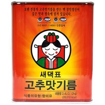 고추맛기름(새댁표 3.4L) /대용량 /식자재 /식당용, 1개, 3400ml