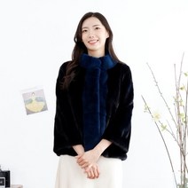 우진모피(WJ) 코펜하겐퍼 휘메일 블루블랙 밍크코트 국내생산 본사직영