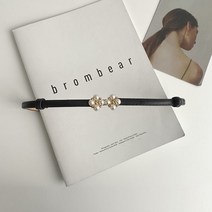 DFMEI 진주 허리끈 여자 스커트 심플 코디 장식 셔츠 원피스 허리끈 패션 허리끈 액세서리