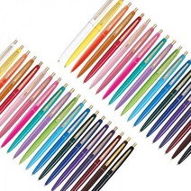 클릭 골드 빅 볼펜 패션 0.7mm 빅볼 잘써지는 사무 부드러운 펜 색깔 컬러 다색 글씨 필기 사무용 문구, 애플그린 0.7mm(흑색심)