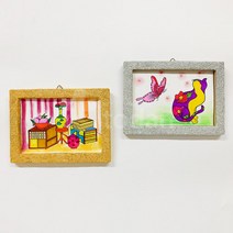 T_ DIY 방과후만들기 새해 전통놀이 민화액자 만들기 (5인용), 5.고양이-양귀비