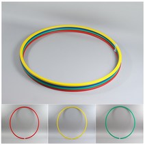 리듬 체조 훌라 후프 주니어 어린이 뛰어 넘기 다양한 동작 라운드 학교 운동 교육 연습 75cm, 녹색