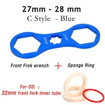 위험 알루미늄 자전거 프론트 포크 수리 도구 SR Suntour XCR/XCT/XCM/RST MTB 캡 렌치 분해, [14] Style C and 32mm set