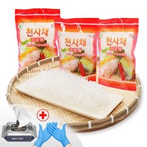 천혜식품 제주 섬마을 가정식 요리용 천사채 300g 3개+주방위생장갑 행주물티슈