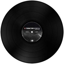 Native Instruments DJアクセサリー TRAKTOR Scratch Control Vinyl MK2 Black, 1개