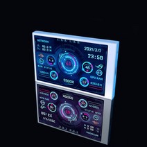 휴대용 스크린 서브 보조 모니터 미러링모니터 듀얼모니터 외장 미니 ITX 케이스 용 새 컴퓨터 3.5 인치 IPS TYPE-C CPU GPU RAM HDD 모니터링 USB 디스플레, [01] white metal shell