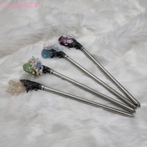 11번 한복비녀 원석 꽃가지 비녀 한복머리장식 여자 여성 성인 셀프웨딩 헤어 올림머리장식 옆꽂이 뒤꽂이