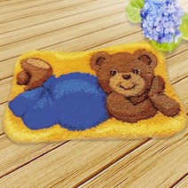리우씨앤씨 프랑스자수 독학 래치훅 임산부 취미 스킬자수 발매트 DIY 패키지, 080리본