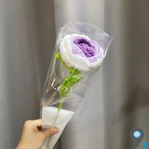 코바늘꽃 뜨개꽃다발 은방울꽃 장미꽃 손뜨개 플라워 니트 꽃뜨기, 7, 1pcs