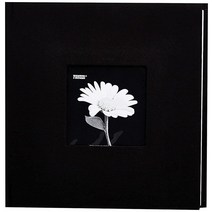 패브릭 프레임 커버 사진 앨범 200 포켓 10.2cm x 15.2cm4 6인치 보관 로얄 네이비, Album, Deep Black, Deep Black