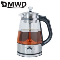 티포트 약탕기 DMWD-전기 주전자 1L 커피 차 메이커 보온병 블랙 Pu 유리 자동 스팀 스프레이 건강, 01 Silver