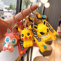 이브이 키링 피카츄키링 가방 열쇠고리 자동차 키 홀더, Y- 글레이시아