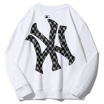 MLB 남녀공용 맨투맨 긴팔 티셔츠 스웨터 라운드넥 루즈핏 양키스 빅로고 커플 학생