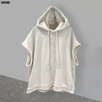 DFMEI 솔리드 후드 나시 캐주얼 루즈핏