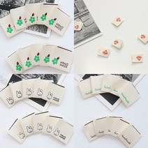 쏘잉스 10개 끼움라벨 면끼움라벨 핸드메이드라벨 135종 C0, 20.산책하는소녀