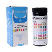 6 in 1 풀 테스트 스트립 100pcs 온수 욕조 pH 테스트 스트립 수영장 및 스파 테스트를위한 수질 테스트 스트립, 하얀색