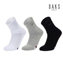 닥스골프 남성 드라이버 중목 양말, 화이트 M