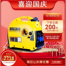 소형 가솔린 발전기 2000W 지능형 주파수 변환 kw 킬로와트 단상 0V 무소음 가정용 휴대용, [03] 노란색 2000W