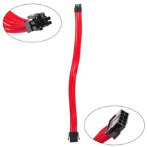 프리미엄 나일론 슬리브 PSU 케이블 ATX 24PIN 전력 확장 GPU / CPU 8PIN 6PIN, 빨간색, C8