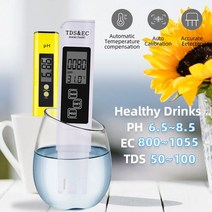디지털 PH EC TDS 테스터 온도 PH 측정기 펜 물 순도 PPM 필터 수족관 수영장 물 모니터 용 수경 48, 협동사, TDS EC 0.01 PH
