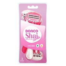 도루코 Shai Sweetie 샤이스위티 3입 여성용 일회용 면도기, 단품