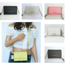 [해외]명품마이클코어스가방크로스백 MICHAEL KORS JET SET TRAVEL MEDIUM PHONE CROSSBODY PVC LEATHER BAG CLUTCH 298