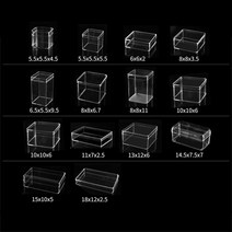 레고장 레고장식장 마징가케이스 투명 아크릴 플라스틱 사각형 큐브 작은 상자 뚜껑 저장 정리 용기 사탕, 01 공간_02 5.5x5.5x5.5cm, 01 공간_02 5.5x5.5x5.5cm