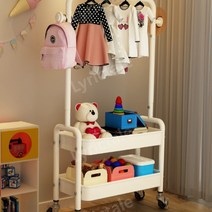 아기옷행거 아기옷걸이 아기옷장 키즈 유아옷장, 화이트 2단