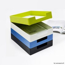 a4 이면지함 적층형 서류트레이 서류서랍 서류정리, 그린