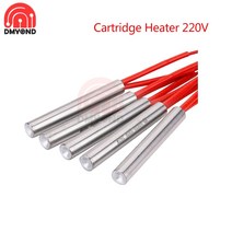 전기 카트리지 히터 요소 220V 100W 단일 헤드 가열 튜브 건식 연소 금형 스테인레스 스틸 관형 직경 6x40MM, [02] 220V 100W 6x40mm