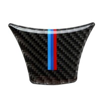 bmw 비엠더블유 자동차 스타일링 탄소 섬유 스티어링 휠 스티커 M 스트라이프 엠블럼 3D 트림 BMW 5 7 시리즈 F10 F18 F01 F07 2011 -, [02] B