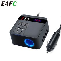 차량용컨버터 자동차 인버터 150w 피크 dc12v24v 110v220v led 디스플레이 소켓 전원 인버터 qc 3.0 usb 충전기 고속 충전, 검은 색, 협력사