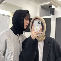 씨티보이 겨울 남자 여성 부클 니트 울 바라클라바 후드 넥워머 목토시