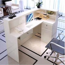 캐셔 계산대 카운터 매장 안내데스크 인포메이션 식당, 흰색 왼쪽 모서리 160x80x110cm