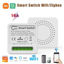 Xiaomi-Mijia 스마트 스위치 Minin Wifi/Zigbee 무선 DIY 조명 10/16A 홈 컨트롤 w/Tuya 라이프 Alexa Goo, 03 Zigbee10A