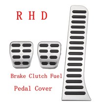3개 MT RHD 가속기 가스 브레이크 클러치 풋 페달 패드 커버 폭스바겐 골프 제타 MK5 MK6 CC SCIROCCO B6, 프랑스