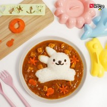 카레밥틀 4종세트, 고래+꽃+토끼+미니틀 4종세트