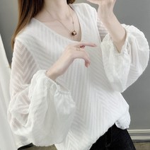 탑트레일/코마 퍼프 블라우스